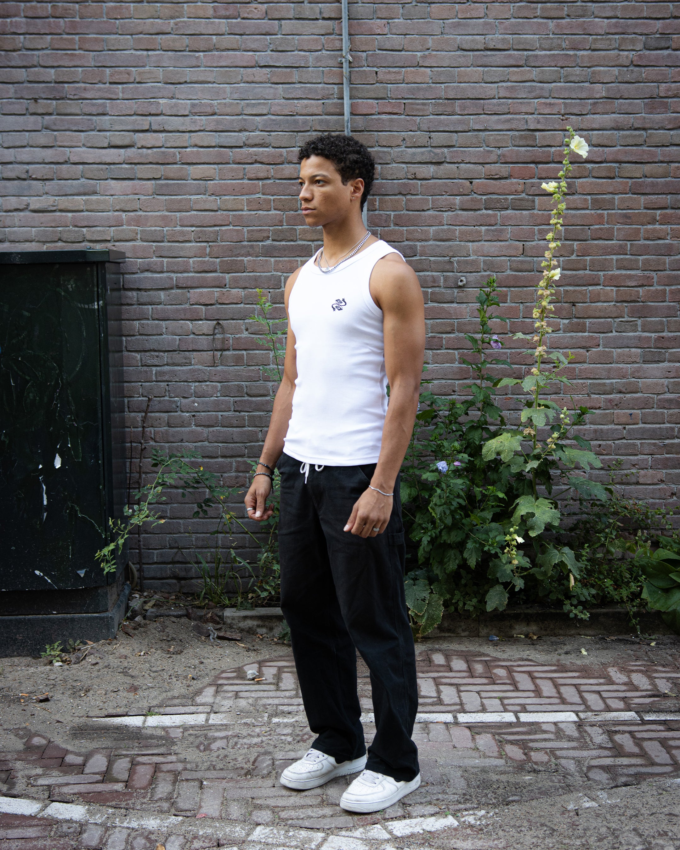 Echo Logo Tank Top White