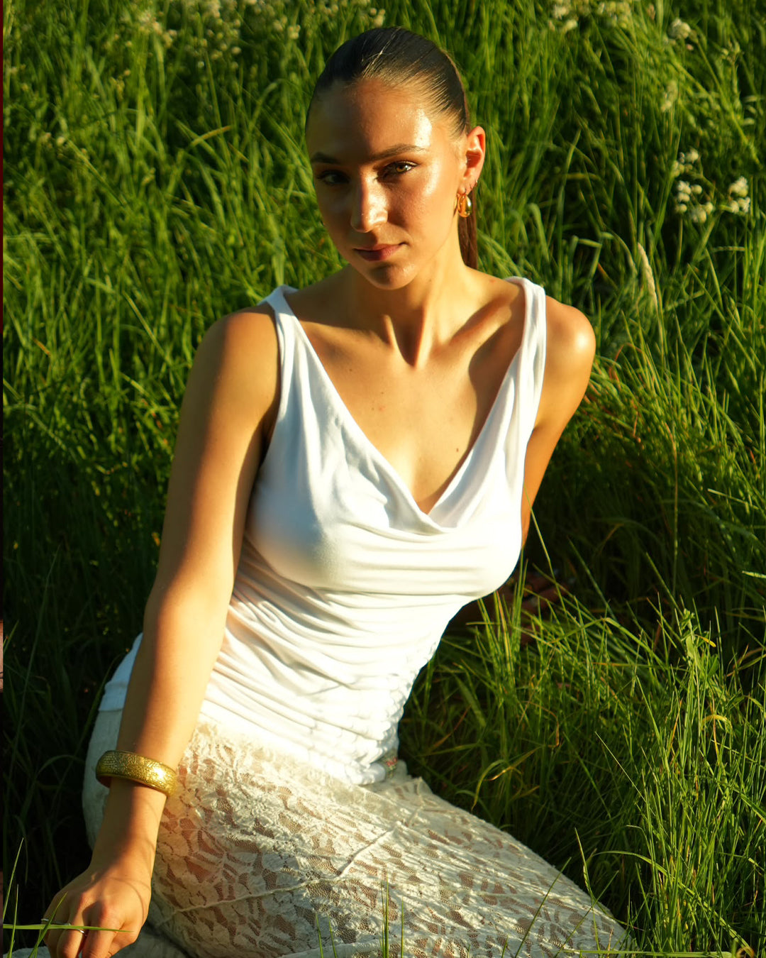 Waterfall Top White