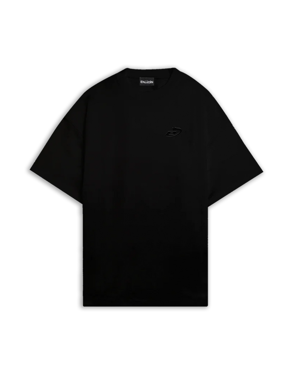 E-Logo Tonal Embroidery T-Shirt Black