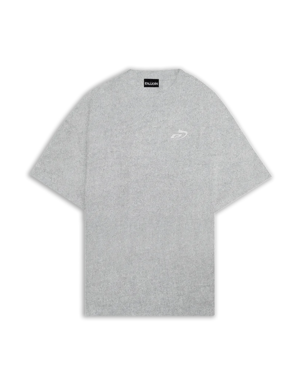 E-Logo Tonal Embroidery T-Shirt Grey