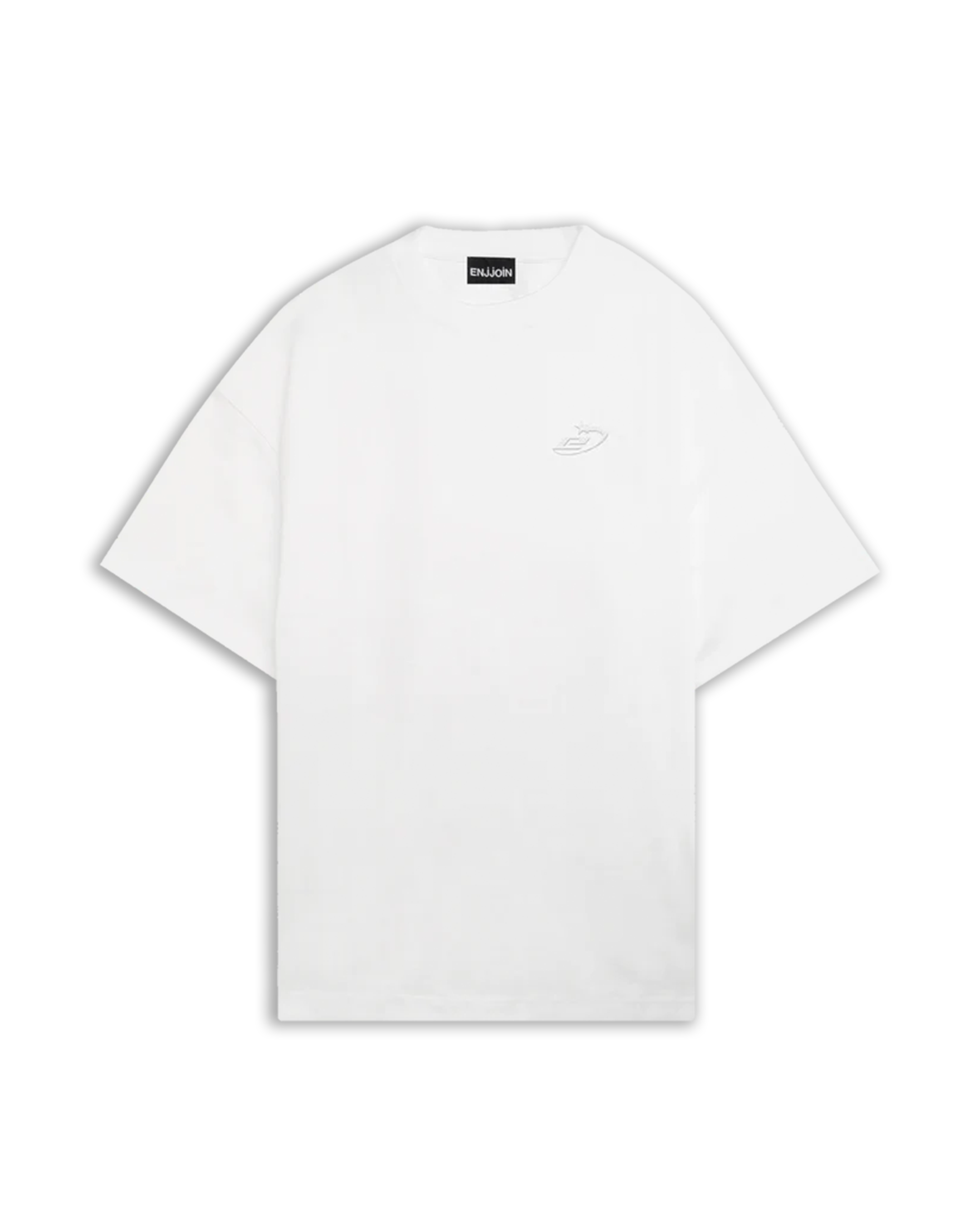 E-Logo Tonal Embroidery T-Shirt White