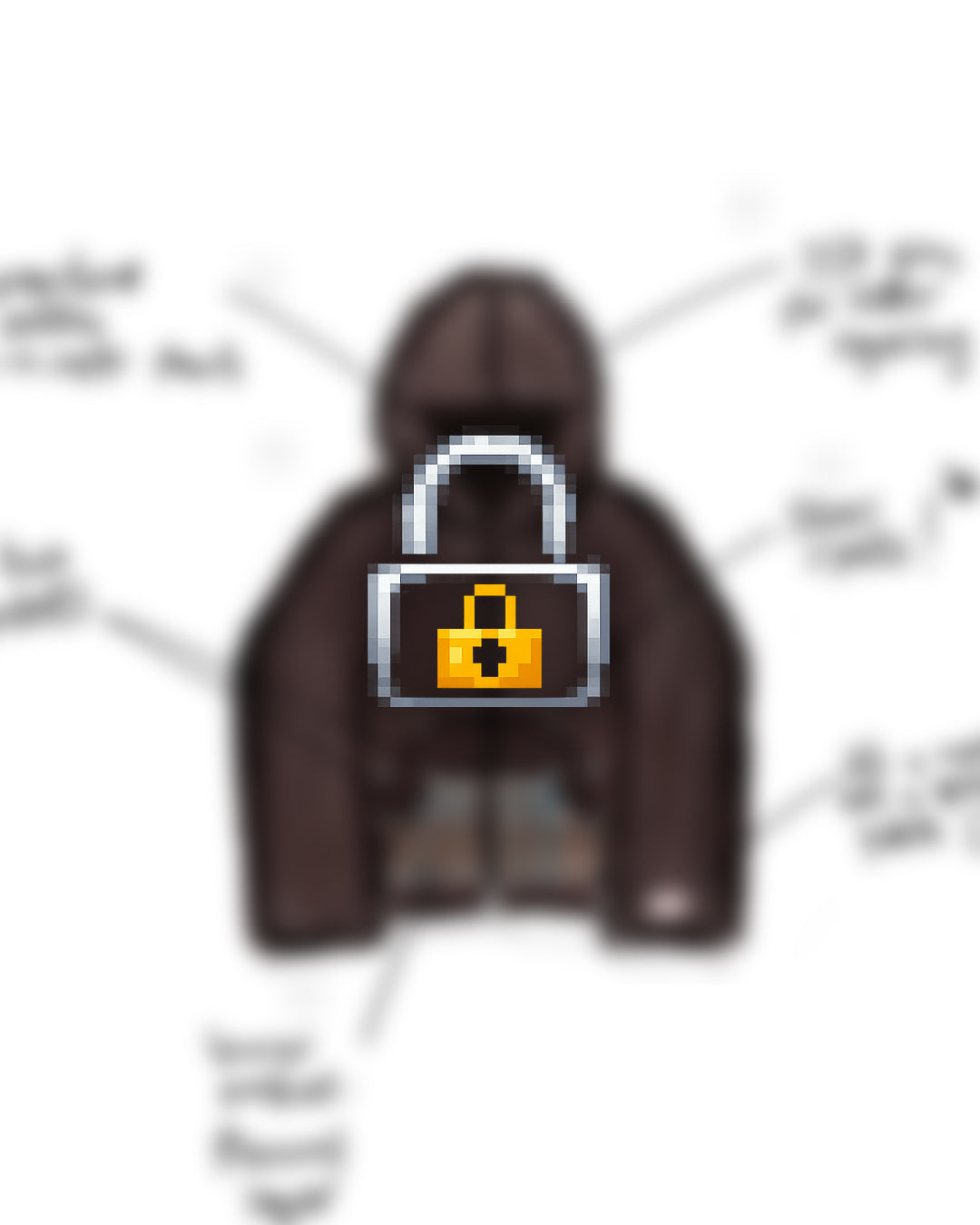 Double Pocket Zip-Hoodie Brown