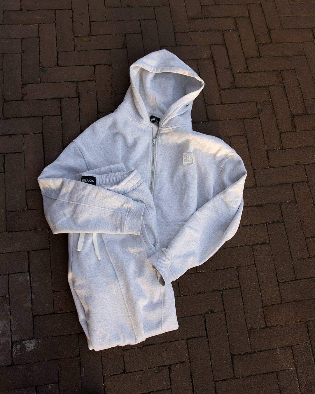 Flora Zip-Hoodie Light Grey