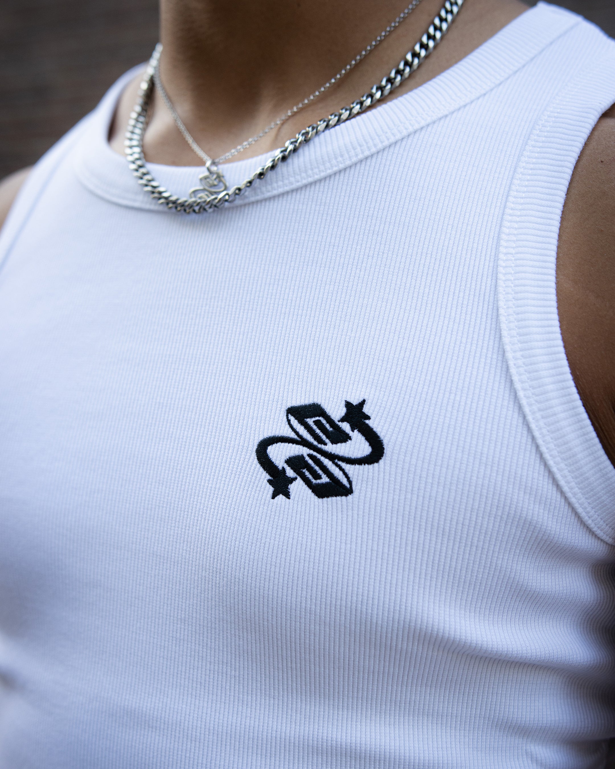 Echo Logo Tank Top White