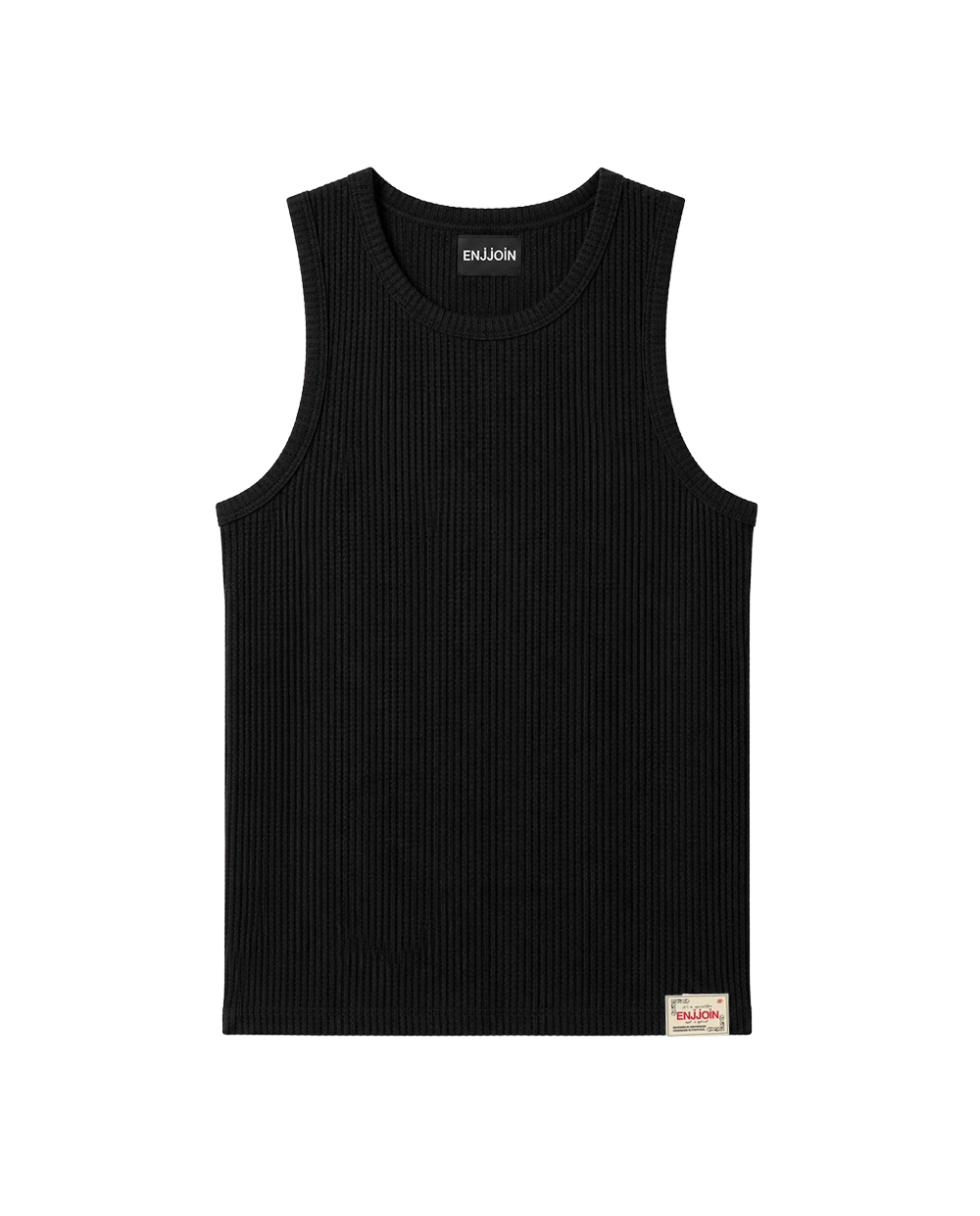 Waffle Tank Top Black