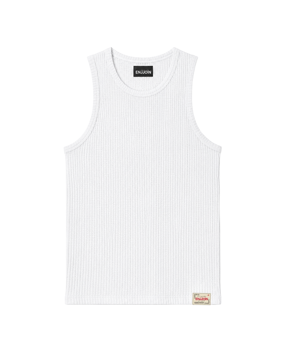 Waffle Tank Top White