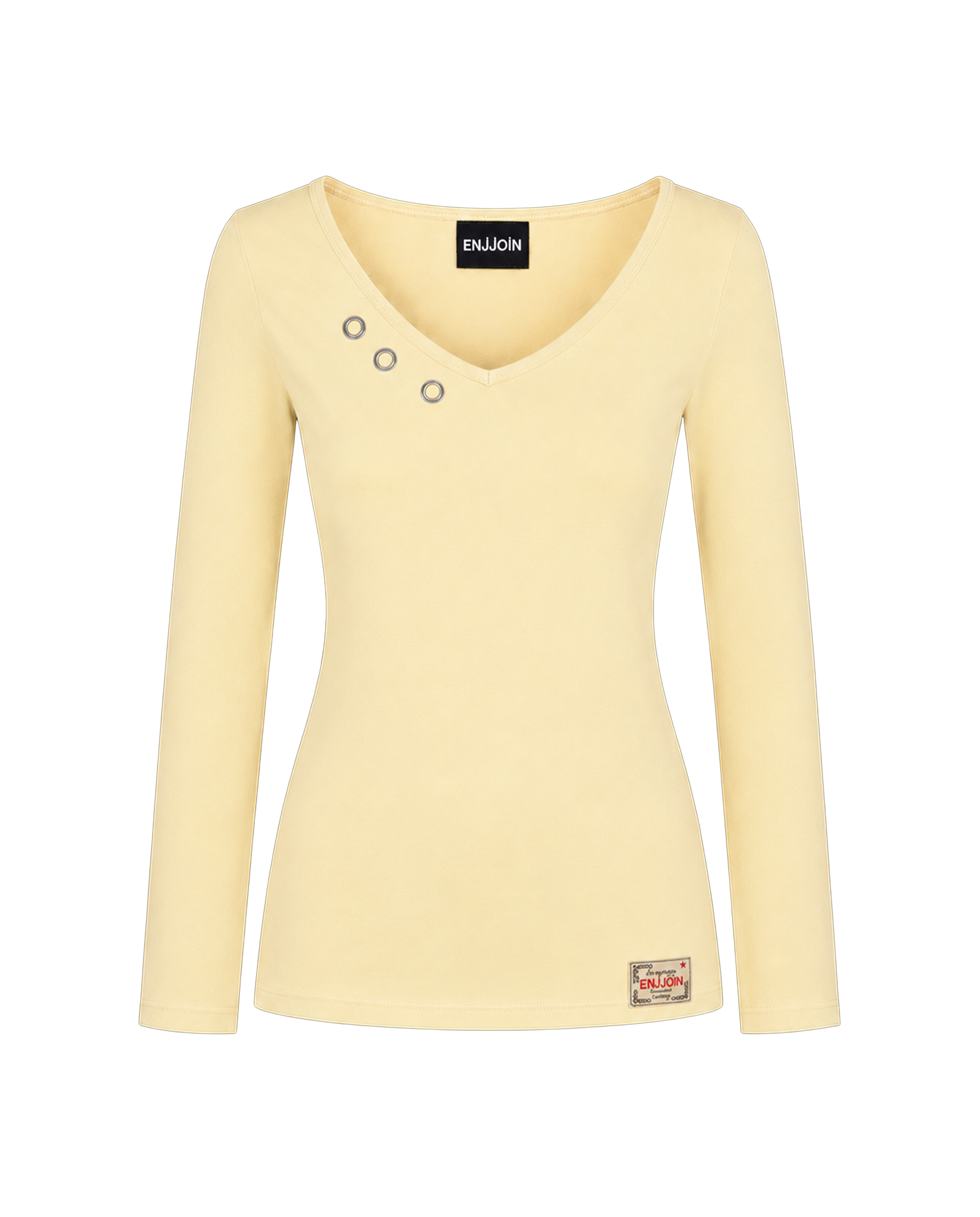 V-Neck Top Butter Yellow