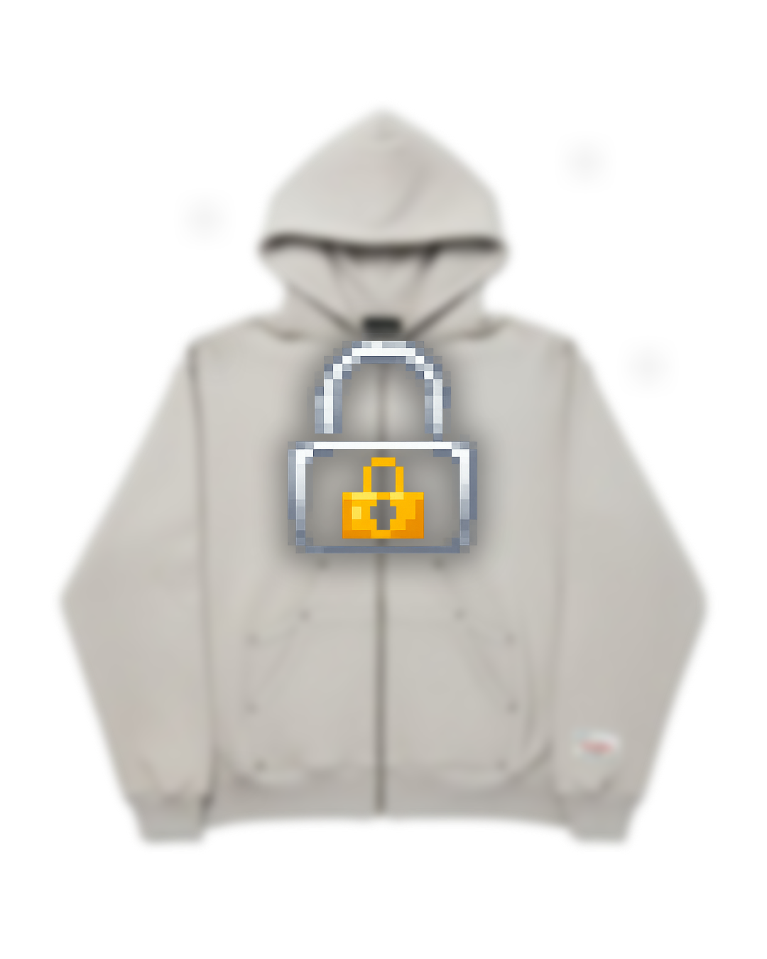 Double Pocket Zip-Hoodie Light Grey